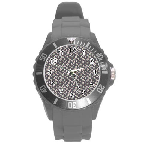 Little Spring Blossom  Round Plastic Sport Watch (L) from ArtsNow.com Front