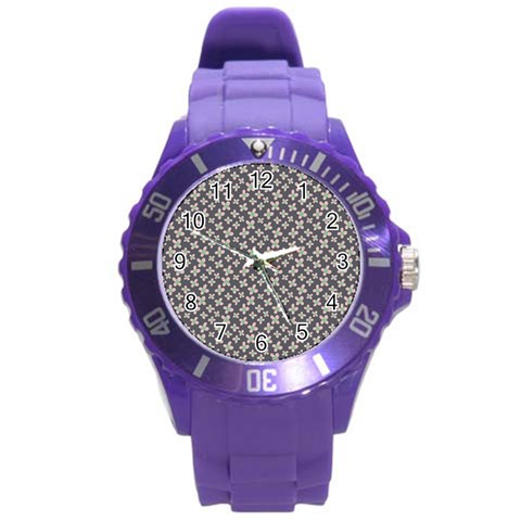 Little Spring Blossom  Round Plastic Sport Watch (L) from ArtsNow.com Front