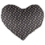 Little Spring Blossom  Large 19  Premium Flano Heart Shape Cushion