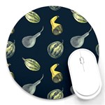 Vintage Vegetables Zucchini Round Mousepad