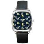 Vintage Vegetables Zucchini Square Metal Watch