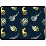 Vintage Vegetables Zucchini Fleece Blanket (Large)