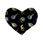 Vintage Vegetables Zucchini Standard 16  Premium Flano Heart Shape Cushion 