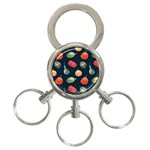 Vintage Vegetables  3-Ring Key Chain