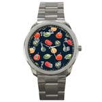 Vintage Vegetables  Sport Metal Watch