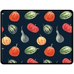 Vintage Vegetables  Fleece Blanket (Large)