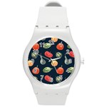 Vintage Vegetables  Round Plastic Sport Watch (M)