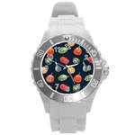 Vintage Vegetables  Round Plastic Sport Watch (L)