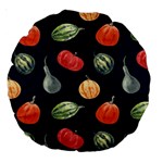 Vintage Vegetables  Large 18  Premium Round Cushion 