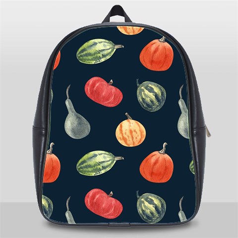 Vintage Vegetables  School Bag (XL) from ArtsNow.com Front