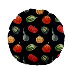 Vintage Vegetables  Standard 15  Premium Flano Round Cushion 