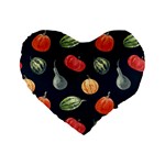 Vintage Vegetables  Standard 16  Premium Flano Heart Shape Cushion 