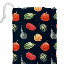 Vintage Vegetables  Drawstring Pouch (5XL) from ArtsNow.com Back