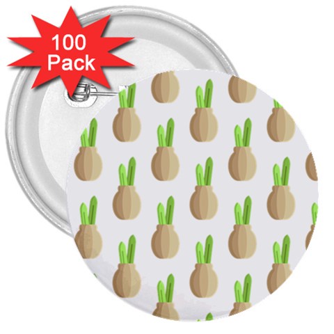 Succulent Vases  3  Button (100 pack) from ArtsNow.com Front