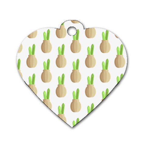 Succulent Vases  Dog Tag Heart (One Side) from ArtsNow.com Front