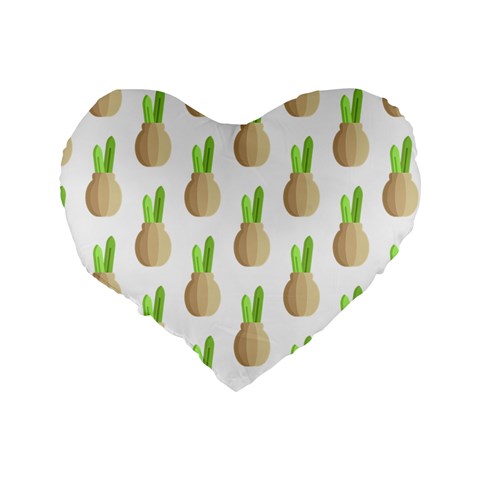 Succulent Vases  Standard 16  Premium Heart Shape Cushion  from ArtsNow.com Back