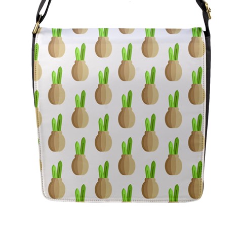 Succulent Vases  Flap Closure Messenger Bag (L) from ArtsNow.com Front