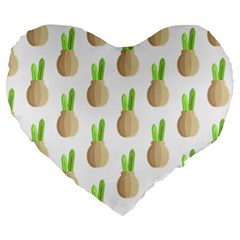 Succulent Vases  Large 19  Premium Flano Heart Shape Cushion from ArtsNow.com Front