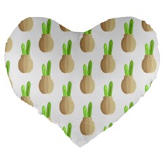 Succulent Vases  Large 19  Premium Flano Heart Shape Cushion from ArtsNow.com Back