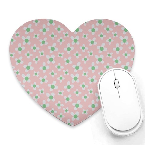 Pink Spring Blossom Heart Mousepad from ArtsNow.com Front