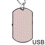 Pink Spring Blossom Dog Tag USB Flash (Two Sides)