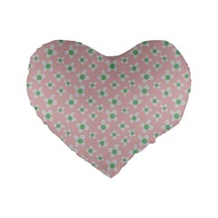 Pink Spring Blossom Standard 16  Premium Heart Shape Cushion  from ArtsNow.com Front