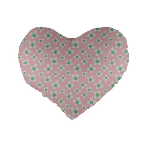 Pink Spring Blossom Standard 16  Premium Heart Shape Cushion  from ArtsNow.com Back