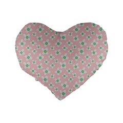 Pink Spring Blossom Standard 16  Premium Heart Shape Cushion  from ArtsNow.com Back