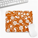 Orange Floral Walls  Small Mousepad