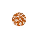 Orange Floral Walls  1  Mini Magnet