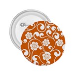 Orange Floral Walls  2.25  Button