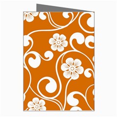 Orange Floral Walls  Greeting Card from ArtsNow.com Right