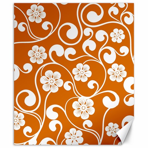 Orange Floral Walls  Canvas 20  x 24  from ArtsNow.com 19.57 x23.15  Canvas - 1