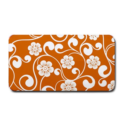 Orange Floral Walls  Medium Bar Mat from ArtsNow.com 16 x8.5  Bar Mat