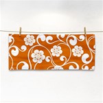 Orange Floral Walls  Hand Towel