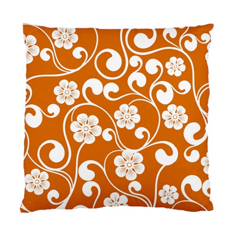 Orange Floral Walls  Standard Cushion Case (Two Sides) from ArtsNow.com Back