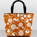 Orange Floral Walls  Bucket Bag