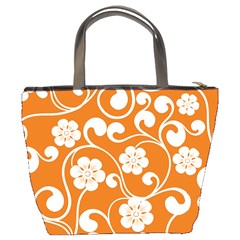 Orange Floral Walls  Bucket Bag from ArtsNow.com Back