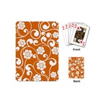 Orange Floral Walls  Playing Cards Single Design (Mini)