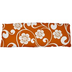 Orange Floral Walls  Body Pillow Case Dakimakura (Two Sides) from ArtsNow.com Back