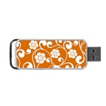 Orange Floral Walls  Portable USB Flash (One Side)