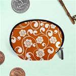 Orange Floral Walls  Accessory Pouch (Small)