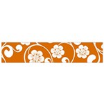 Orange Floral Walls  Small Flano Scarf