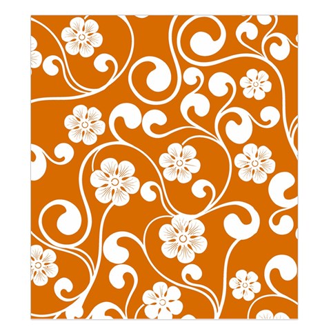 Orange Floral Walls  Duvet Cover (King Size) from ArtsNow.com Duvet Quilt