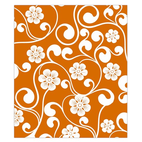 Orange Floral Walls  Duvet Cover Double Side (California King Size) from ArtsNow.com Front