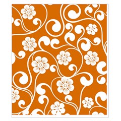 Orange Floral Walls  Duvet Cover Double Side (California King Size) from ArtsNow.com Front