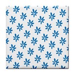 Little Blue Daisies  Tile Coaster