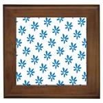 Little Blue Daisies  Framed Tile