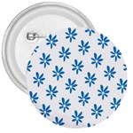 Little Blue Daisies  3  Button