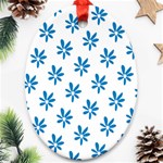 Little Blue Daisies  Ornament (Oval)